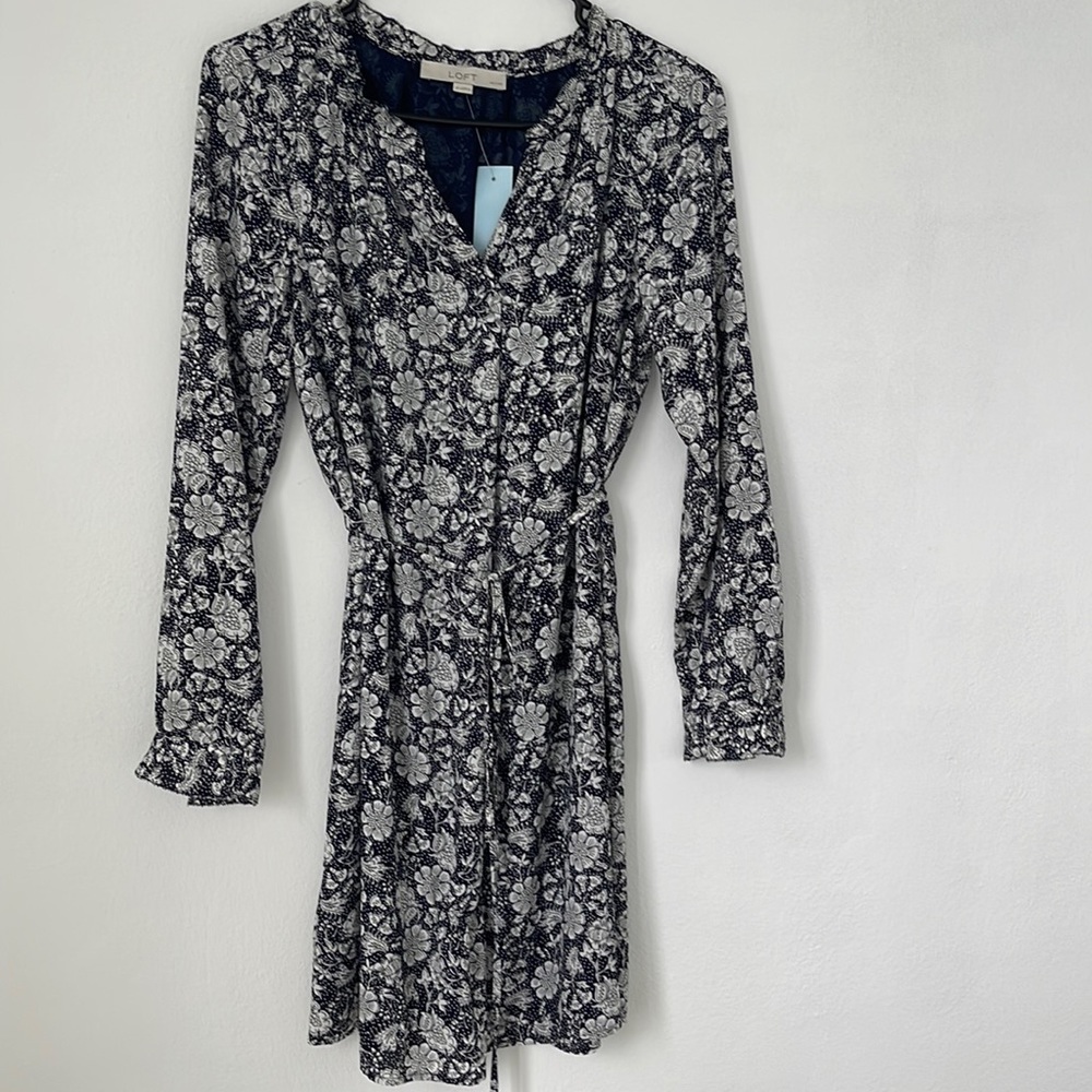 Print navy loft